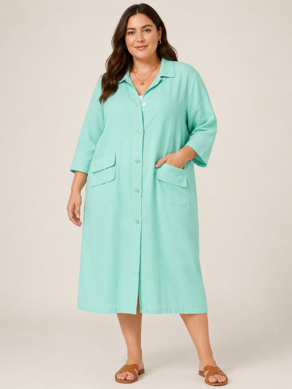 Dry Dock by Serbin Aqua Raincoat Trench Coat Plus Size 24W Long Jacket